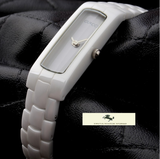 HK1216 GUCCİ BEYAZ SERAMİK BAYAN SAATİ